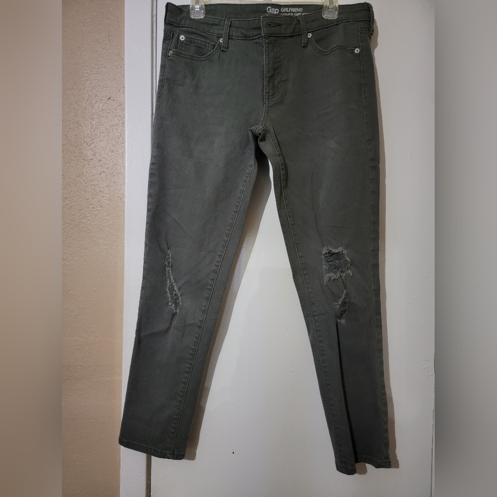 Gap Girlfriend Distressed Jeans